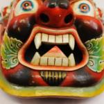 Thamel Mart F1065 Huge Hand Crafted Wooden Mask of Hindu God 'Bhairab' Decorative Wall Hanging Made in Nepal