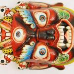Thamel Mart F1065 Huge Hand Crafted Wooden Mask of Hindu God 'Bhairab' Decorative Wall Hanging Made in Nepal